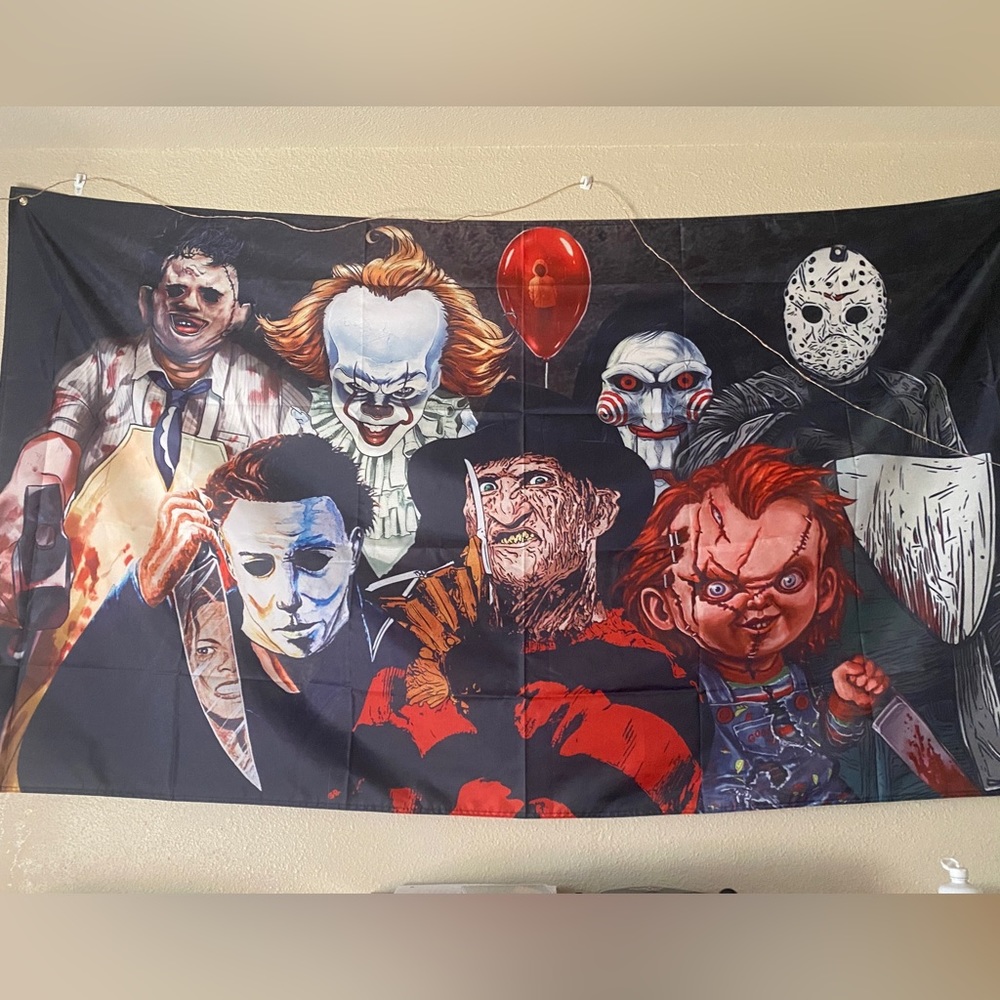 Horror Movie Character Backdrop Banner Horror Decor